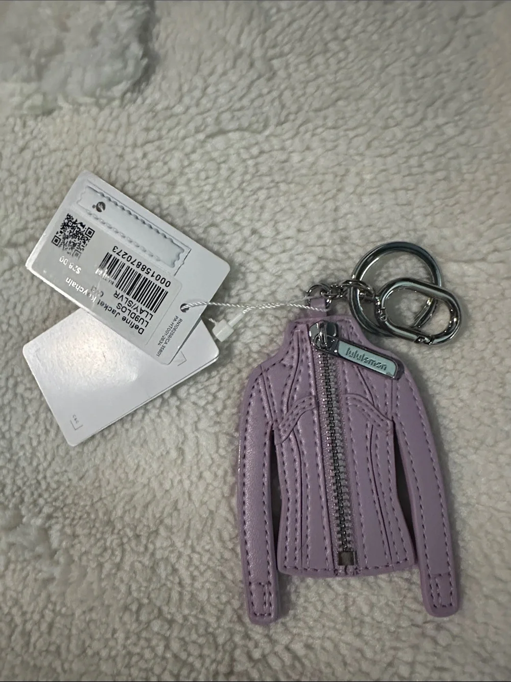 Lululemon Lilac Leather Define Jacket Keychain Charm - Women Accessories